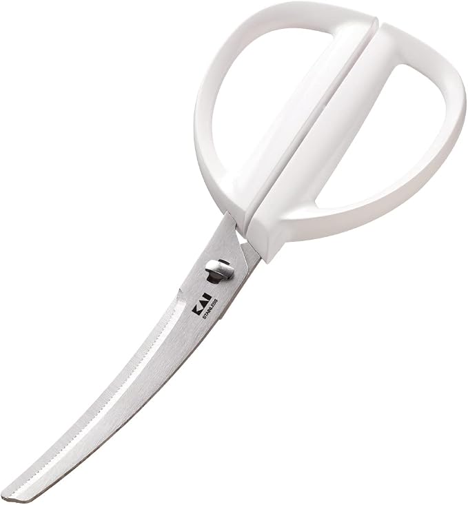 Kai Kai House Select DH2051 Kitchen Scissors, Disassembly, Curved Case, White