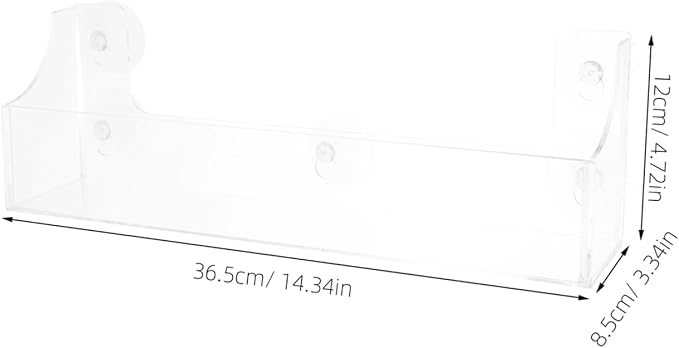 Ciieeo Suction Cup Acrylic Refrigerator Organizer Clear Storage Shelf for Maximizing Space Fridge for Spices and Soda Cans Versatile for Smooth Surfaces