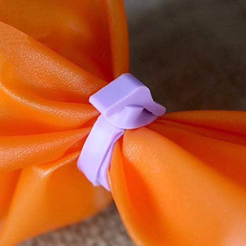 60 Pcs Pastry Bag Ties Reusable Icing Bag Ties Silicone Decoration Bag Clips Cake Piping Bag Ties for Cupcakes Cookies and Pastry(15 Pieces Light Purple15 Pieces Blue15 Pieces pink15 Pieces Green)