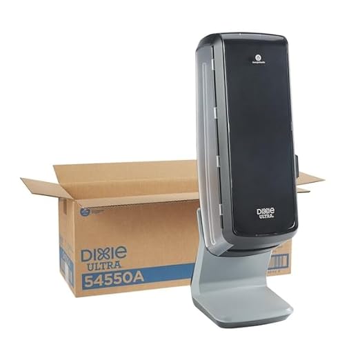 Dixie Ultra Tower Interfold Napkin Dispenser by GP PRO (Georgia-Pacific), Black, 54550A, Holds 1,000 Napkins, 8.800" L x 9.300" W x 27.600" H