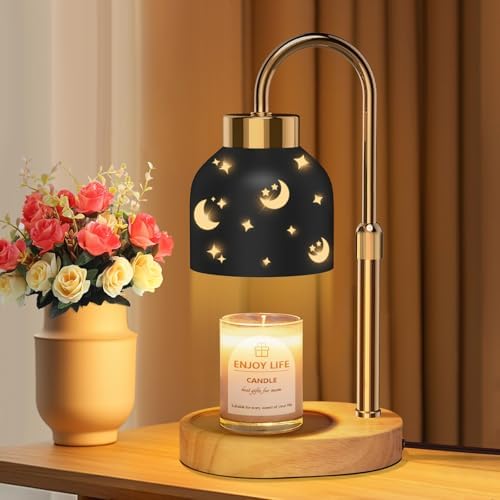 seenlast Candle Warmer Lamp with 2 Bulbs, with Dimmer Adjustable Height,Mothers Day Gifts,Vintage Home Decor,2/4/8H Timer