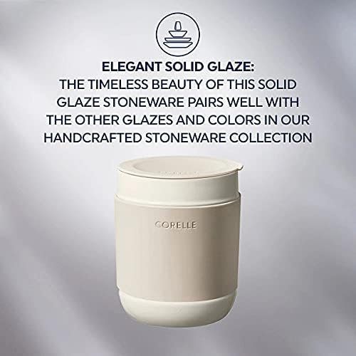Corelle Stoneware 4-Pc Tumbler Set of 2 with Lids, Handcrafted Artisanal Travel Mug, Solid Glaze Stoneware, 13-1/2-Oz Travel Coffee Mug Set, Navy