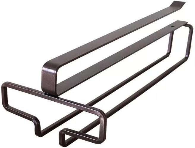 Wine Glass Rack, Storage Hanger Under Cabinet Stemware Rack, Heavy Duty Metal Hanging Wine Glass Rack, Industrial Wine Glass Rack, For Shelf Kitchen Bar Decor (Color : Brown)