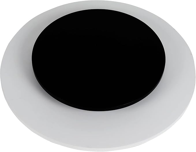 Hanna Roberts Lazy Susan Kitchen Turntable for Pantry Cabinet or Table, 14" (Black Brown White Stripe Design)