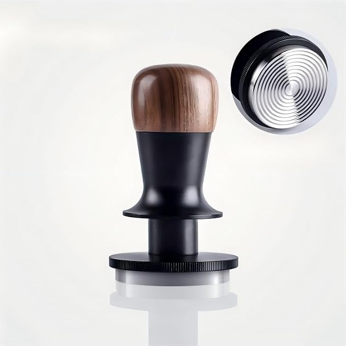 51mm Espresso Tamper, Spring Loaded Coffee Tamper with Stainless Steel Ripple Base, Auto-Leveling Calibrated Tamper Tool for 51mm Portafilter, Barista Espresso Accessories, normcore tamper