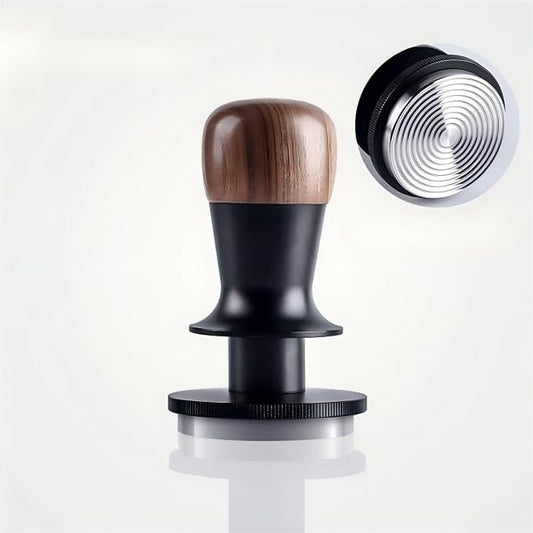 51mm Espresso Tamper, Spring Loaded Coffee Tamper with Stainless Steel Ripple Base, Auto-Leveling Calibrated Tamper Tool for 51mm Portafilter, Barista Espresso Accessories, normcore tamper