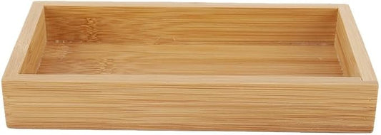 Rectangular Shape Bamboos Serving Tray Durable Fruit Tea Food Platter for Restaurant Home Use(S)