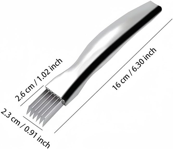 Shred Silk The Knife, 2024 New Stainless Steel Chopped Green Onion Knife, Food Speedy Chopper, Sharp Scallion Shredding Cutter, Kitchen Vegetable Cutter Household Multifunctional Food Slicer(3pcs)