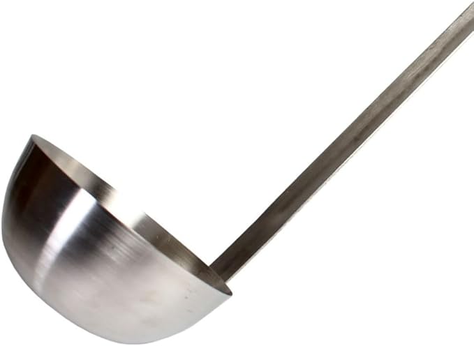 TrueCraftware- 32 oz Stainless Steel Ladle with Long Hooked Handle- Kitchen Ladle Best Kitchen Accessories for Cooking and Serving Spoon for Soup Chili Gravy Salad Dressing and Pancake Batter