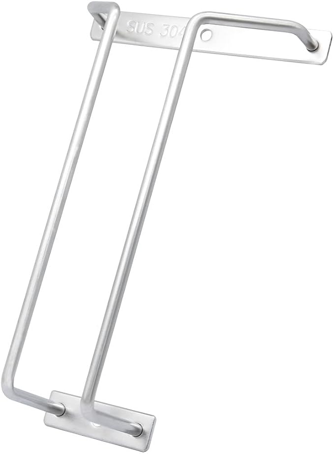 7-Inch Wine Glass Rack, Under Cabinet Wine Glass Holder Stainless Steel Stemware Rack for Cabinet Kitchen Bar (1 Rows, 3 Pack)