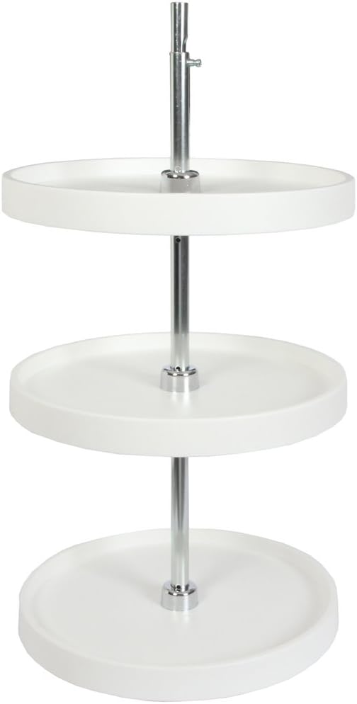 Knape & Vogt 18-In 3-Tier Full-Round Lazy Susan, White