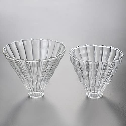 2pcs Glass Funnel Pour Over Coffee Filters,Coffee Drippers