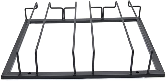 Hoshen Goblet Wine Glass Rack, 11.8 inches Under Cabinet Wine Wine Glass Rack, Glass Storage Rack, Bar Hanging Wine Wine Glass Rack, (3 Rows) Black