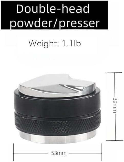 Espresso Accessory - 51mm Espresso Tamper and Distributor, Coffee Grounds Leveler, Adjustable Depth Compatible - Professional Espresso Manual Tamper. (53mm)