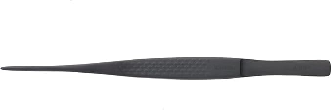 Mercer Culinary 18-8 Stainless Steel Precision Plus Chef Plating Tong, Fine Point, 6-1/8 Inch, Matte Black