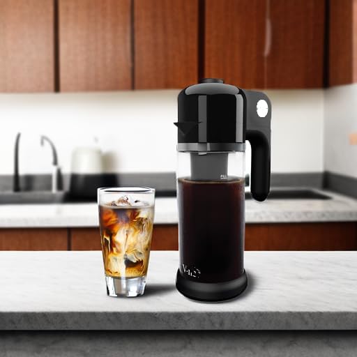 VINCI Express Cold Brew, Electric Cold Brew Coffee Maker in 10 minutes, Glass Carafe, 3 Brew Strength Settings & Cleaning Cycle, Easy to Use & Clean, Cold Brewer for Iced Coffee, 1.4 L