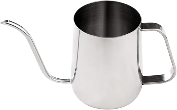 Restpresso 12 Ounce Gooseneck Kettle, 1 Dishwashable Pour Over Kettle - With Thermometer Hole, Non-Stick Coating, Stainless Steel Stovetop Kettle, Built-In Handle, - Restaurantware
