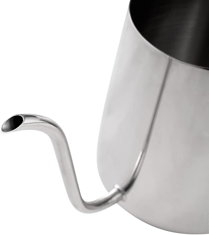 Restpresso 12 Ounce Gooseneck Kettle, 1 Dishwashable Pour Over Kettle - With Thermometer Hole, Non-Stick Coating, Stainless Steel Stovetop Kettle, Built-In Handle, - Restaurantware