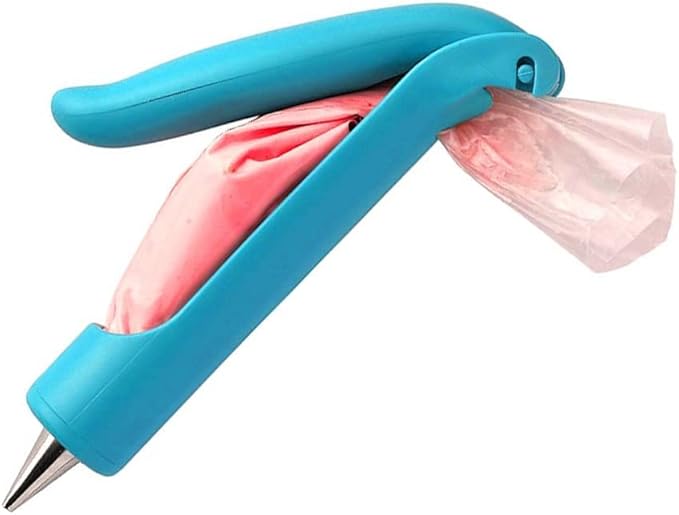 Pastry DIY Cake Decorating Pen, Xafissy Cake Decorating Pen Tool Kit Blue DIY Cake Decor Pen Supplies with 4 Different-Shaped Nibs, 4 Nozzles Decorative Bags and 2 Couplers