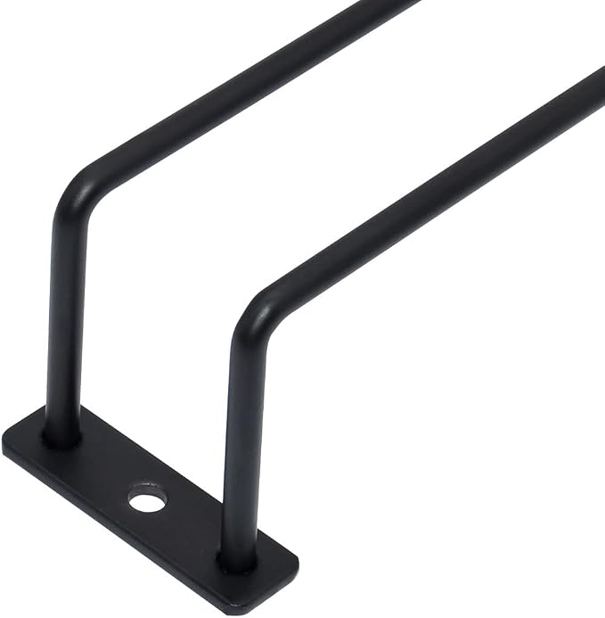 7-Inch Black Wine Glass Rack - Under Cabinet Stemware Wine Glass Holder for Bar Kitchen (1 Rows, 3 Pack)