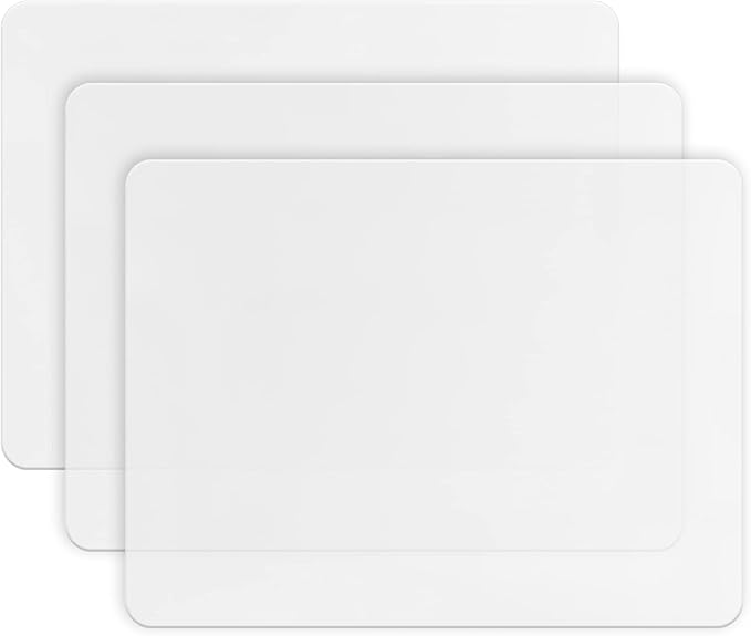 Gartful 3PCS Medium Silicone Mat for Crafts, Resin Jewelry Casting Molds Mat, Placemat, Multipurpose Countertop Protector Pad for Nail Arts, Paints, Epoxy, Resin, Translucent(15.7 x 11.8 inch)