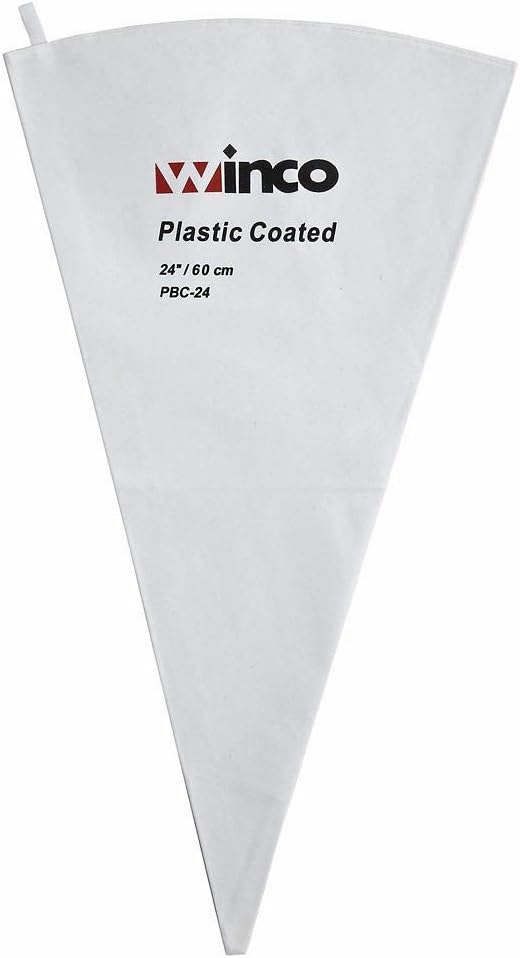 Winco PBC-24 Pastry Bag Cotton with Plastic Coating, 24-Inch,White,Medium