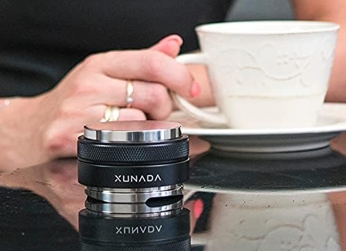 XUNADA 58.3mm Coffee Distributor & Tamper, Works with all 58mm Portafilters, Espresso Hand Tampers, 2-in-1 Adjustable Espresso Distribution Leveler & Tamping Tool
