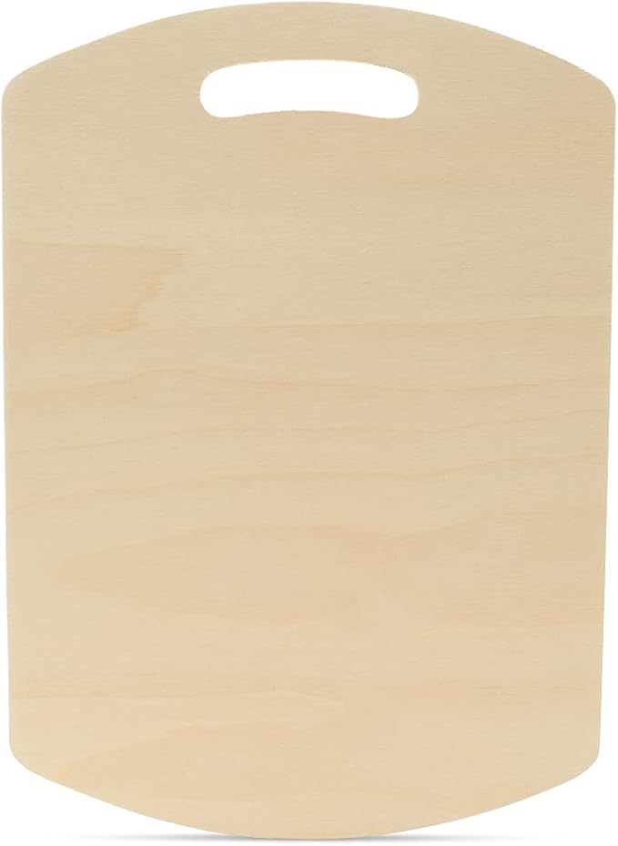 Wooden Cutting Board Shapes, 14" with Rounded Edges, Pack of 3 Wooden Cutting Boards by Woodpeckers, for Kitchen, Decor, and Charcuterie Boards