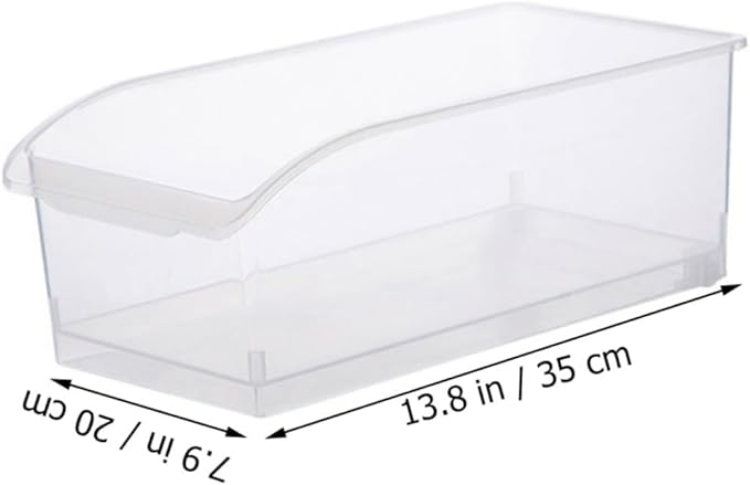 CHILDWEET 2pcs Clear Refrigerator Organizer Bins Drawer Style Plastic Storage Container for Kitchen and Pantry Organization and Convenient Design for Easy Access