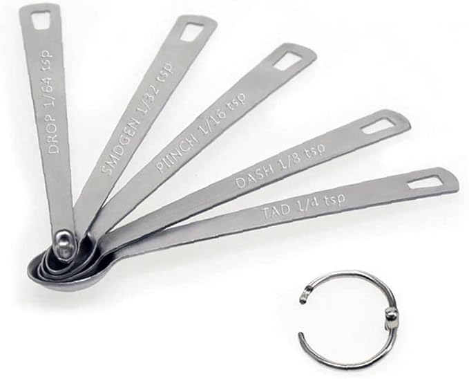 5Pcs Measuring Spoons Stainless Steel Measuring Spoons Cups Set for Gift Measuring Dry and Liquid Ingredients,Baking Set Practical and professional