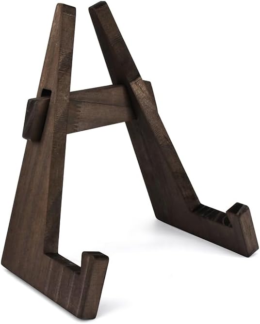 Cookbook Stand, Recipe Book Holder for Kitchen Counter Solid Wood Cookbook Holder Set, Adjustable Recipe Book Holder, Multifunctional Display Stand(Color:Brown)