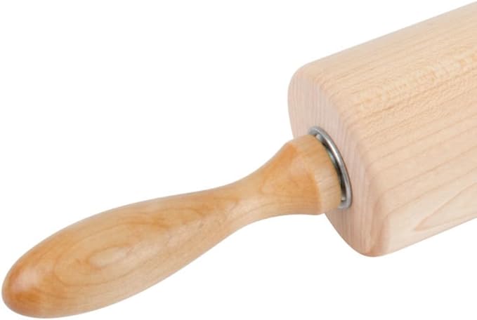 Soro Essentials- 15" Wooden Rolling Pin 2-3/4" Diameter- Durable Dough Roller with Handles Baking Rolling Pin Pizza Fondant Crust Cookie Pastry and Dough Kitchen Essential Utensil for Home Restaurant