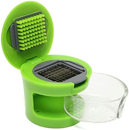 Garlic Grater Mini Portable ABS Stainless Steel Garlic Press Chopper Slicer Hand Presser Grinder Crusher Kitchen Tool (Color : Green)
