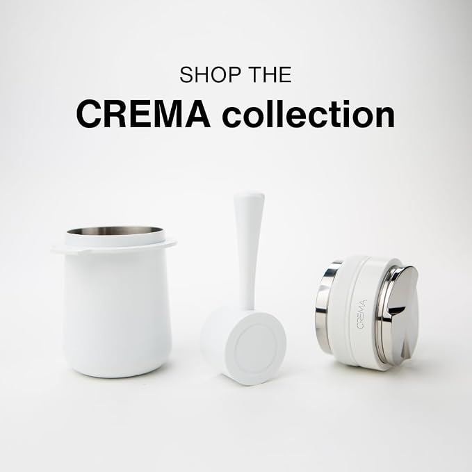 CREMA Coffee Products 58.5mm Hand Tamper & Distributor | Compatible with any 58mm | Double-Sided, Adjustable Depth Tool | Made with Durable 304 Stainless Steel | Black