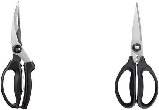 OXO Good Grips Poultry Shears, Black and OXO 1072121 Good Grips Kitchen and Herb Scissors, Black