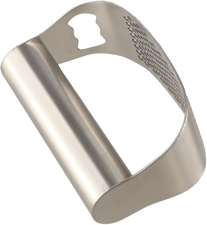 Stainless Steel Garlic Press,2PCS Manual Garlic Chopper,Rocker Garlic Chopper,Handle Garlic Crusher,Built-in Bottle Opener Garlic Mincer
