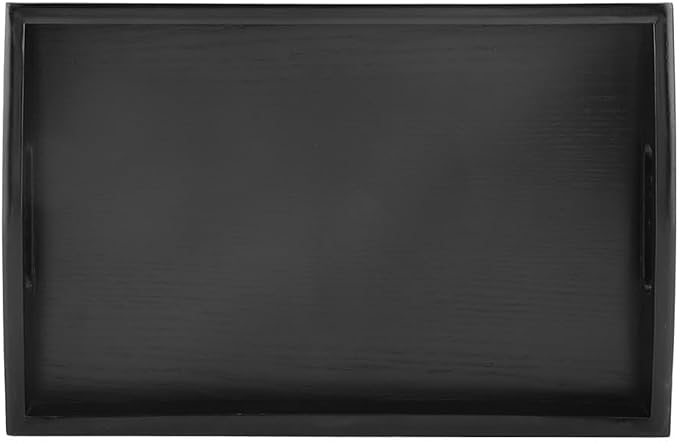 14 Inches Large Wooden Serving Tray with Handle Multipurpose Smooth Finish Tea Coffee Snacks Breakfast Tray for Home Office