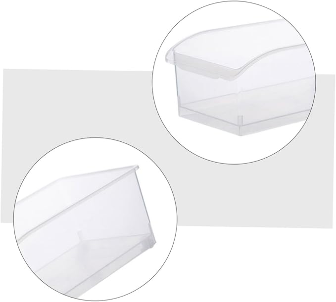 CHILDWEET 2pcs Clear Refrigerator Organizer Bins Drawer Style Plastic Storage Container for Kitchen and Pantry Organization and Convenient Design for Easy Access