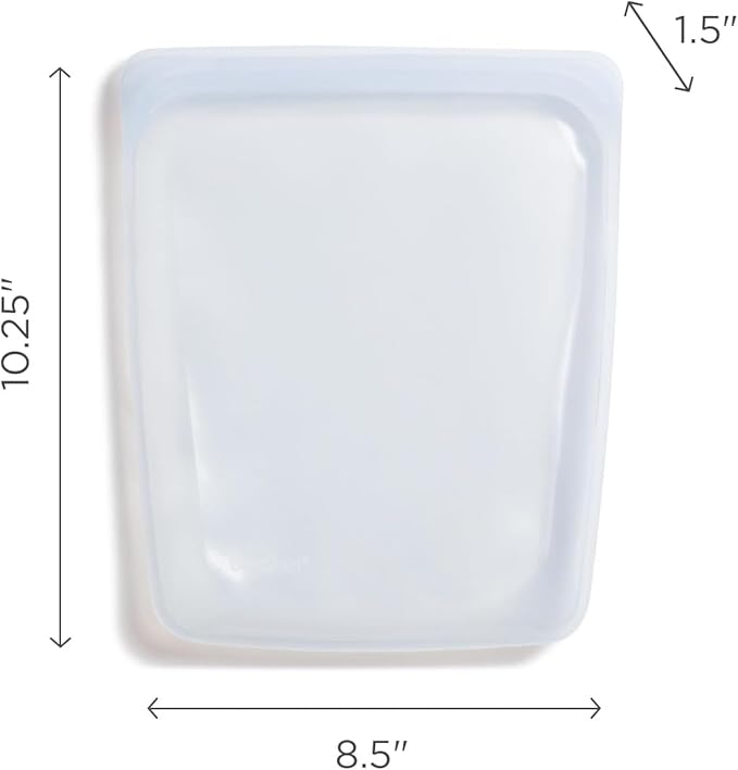 Stasher Silicone Reusable Storage Bag, Half Gallon Bag, Reusable Freezer Bag, Microwave, Dishwasher, Oven Safe, Sous Vide, Premium Lunch Container, Eco Friendly, Food Storage Bag, 64 oz, Tide Pool | Reusable Food Bag