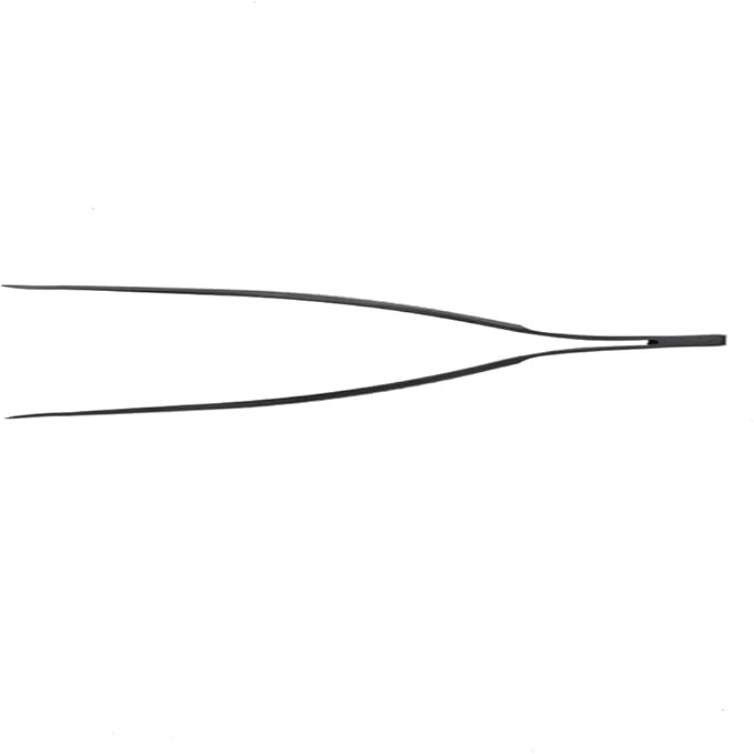 Mercer Culinary 18-8 Stainless Steel Precision Plus Chef Plating Tong, Fine Point, 6-1/8 Inch, Matte Black