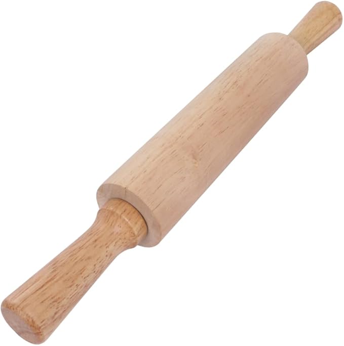 PRETYZOOM Wooden Rolling Pin 10.82In Dough Pastry Roller for Fondant Cake Noodle Baking Kitchen Supplies Small Size for Home and Professional Use