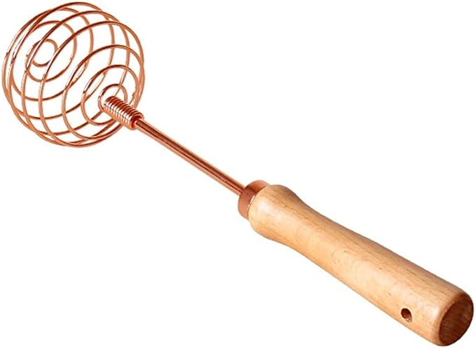 Whisks for Cooking Stainless Steel Spring Coil Whisk, Steel Wire Whipped Cream Whisk Balloon Wire Whisks for Cooking Baking Blending Manual Mixer (8",Rose Gold) Whisks for Blending