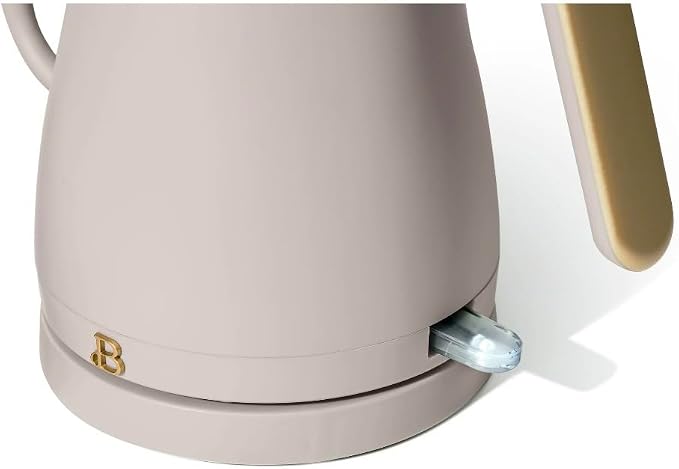 Beautiful Electric Gooseneck Kettle, 1 Liter, 1200W, Stainless Steel Interior, Fast Boil, Precision Pour Spout, Auto Shut-Off & Boil-Dry Protection (Beige)