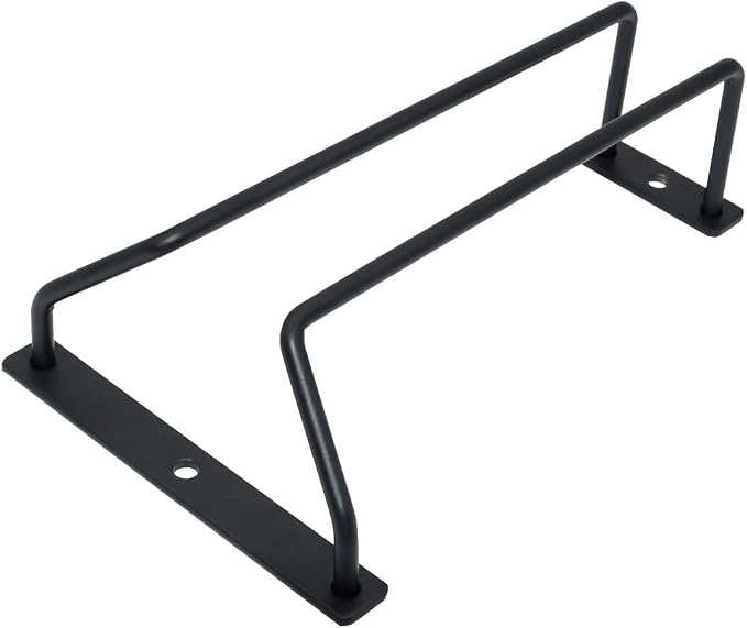 7-Inch Black Wine Glass Rack - Under Cabinet Stemware Wine Glass Holder for Bar Kitchen (1 Rows, 3 Pack)