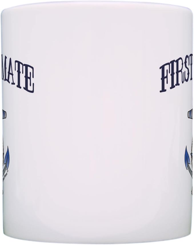 Captain & First Mate Couples Nautical Mug Set Sailing Boat Bundle 2 Pack 11oz Ceramic Coffee Mugs White