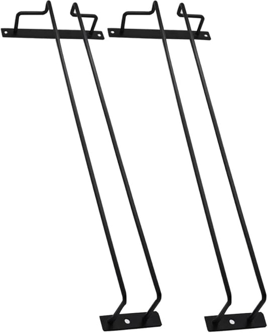Hoshen 2 Pieces Single Slot Inverted Goblet Holder, Wine Glass Holder with Screws, Simple Hanging Glass Holder for Home Bar Cabinet, 15.7"/40CM