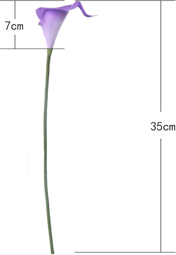 Letjolt Calla Lily Purple Artificial Flowers 12Pcs Table Flower Decor Faux Calla Lilies Bouquet for Wedding Bride Shower Home Decoration, Purple