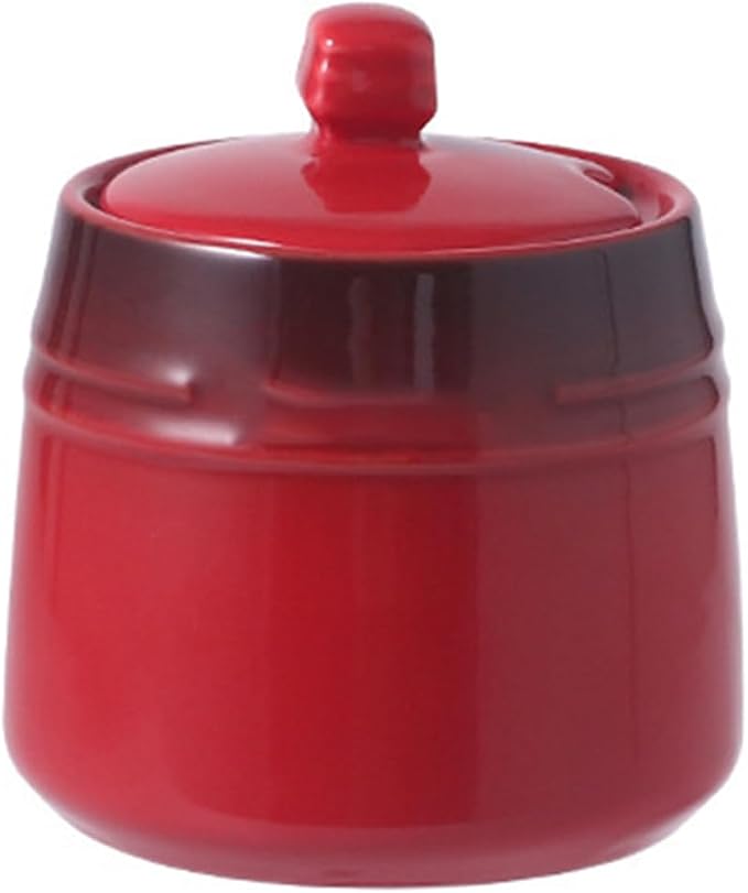 Utensil Holder, Large Ceramic Utensil Crock, Deep and Stable, Utensil Caddy for Countertop, Ceramic Utensil Crock,Tongs for Kitchen Decor ousewarming Gift,Red