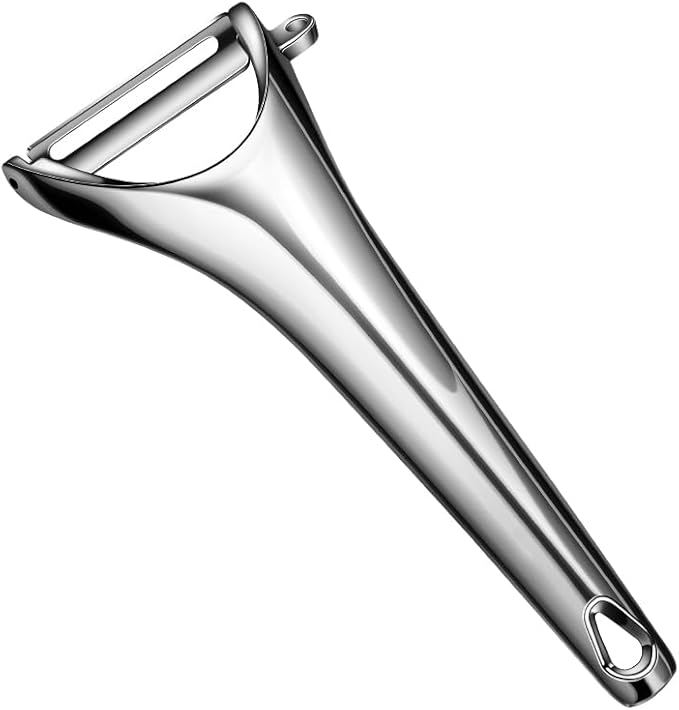 Stainless Steel Vegetable Peeler with a Flat Blade for Smooth, Jam-free Peeling and Reliable Performance.