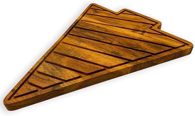 Affinity Decor Organic Acacia kitchen Cutting Chopping Charcuterie Board Platter for Butcher Block Cheese and Vegetables (Slicey Christmas Tree Board 12.5"L x 10"W)